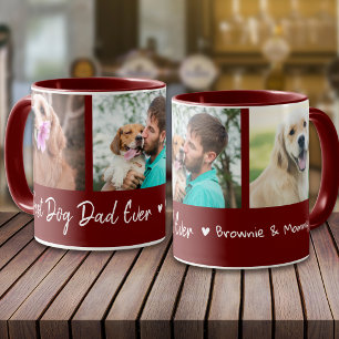 Caneca Melhor Pai de Cachorro do Mundo Pet 3 Colagem de F
