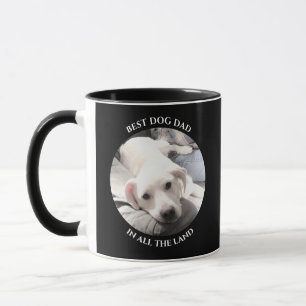 Caneca Melhor Pai de Cão Foto de Cachorro Branco Doce Pr