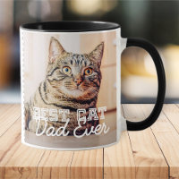 Melhor Pai de Cat de Foto Personalizada e Nome de