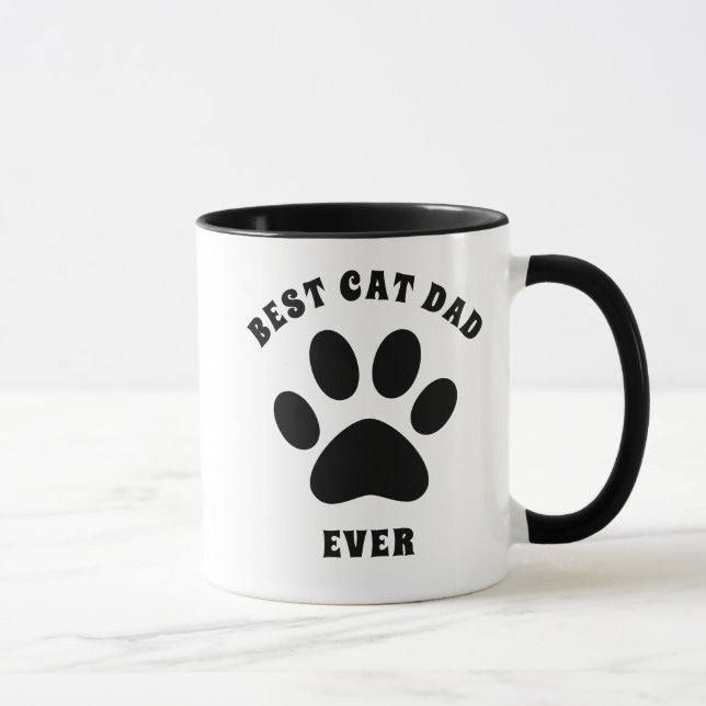 Caneca Melhor Pai De Cat Personalizado De Texto Personali (Direita)