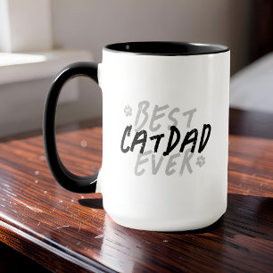 Caneca Melhor Pai de Gato de Todos os Tempos Moderno Grun