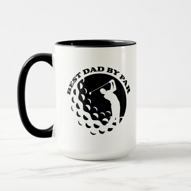 Caneca Melhor Pai De Golfe Par Moderno (Esquerda)