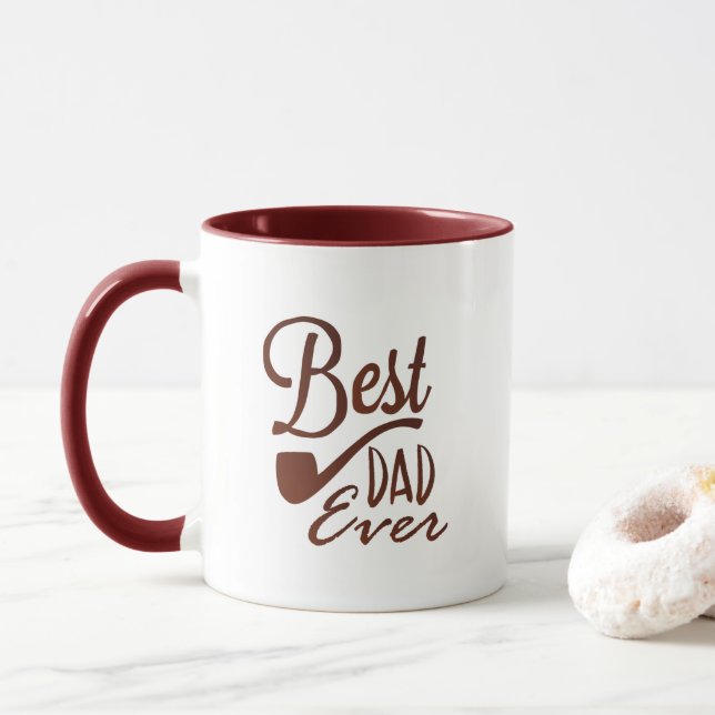 Caneca Melhor Pai de Todos Elegante Branco (Com Donut)