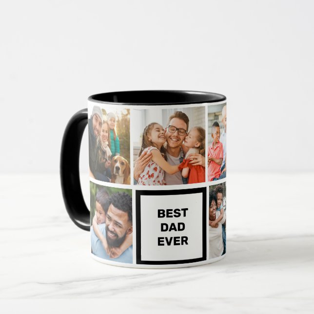 Caneca Melhor Pai de Todos os Tempos - Foto Personalizada (Frente Esquerda)