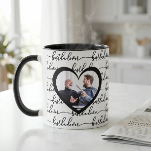 Caneca Melhor Pai de Todos os Tempos Script Foto Preto Br