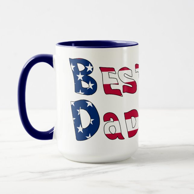 Caneca Melhor Pai do Mundo Bandeira dos EUA (Esquerda)