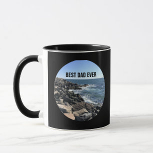Caneca Melhor Pai do Oceano Atlântico Azul-Curto-Curto