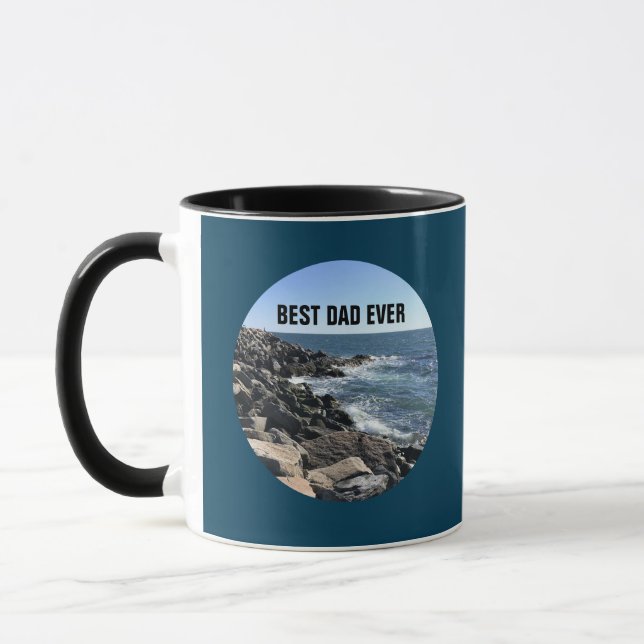 Caneca Melhor Pai do Oceano Atlântico Caça Azul (Esquerda)