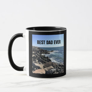Caneca Melhor Pai do Oceano Atlântico — Mar Azul de Costa