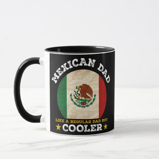 Caneca Melhor Pai Mexicano Já Dia de os pais Bandeira do  (Esquerda)