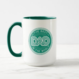Caneca Melhor Pai Moderno Verde Dia dos Pais