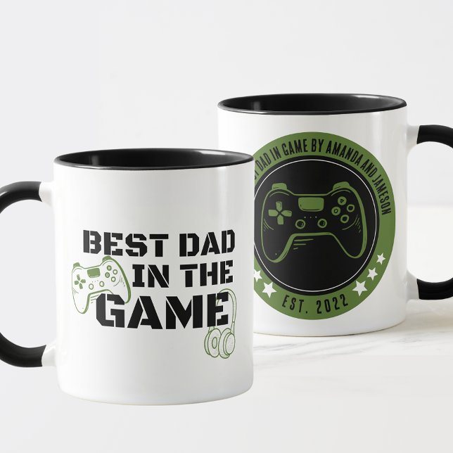 Caneca Melhor Pai para jogos no Game Personalised Mug (Best in the Game Personalized Gift Mug for Gaming Dads and Step Dads)