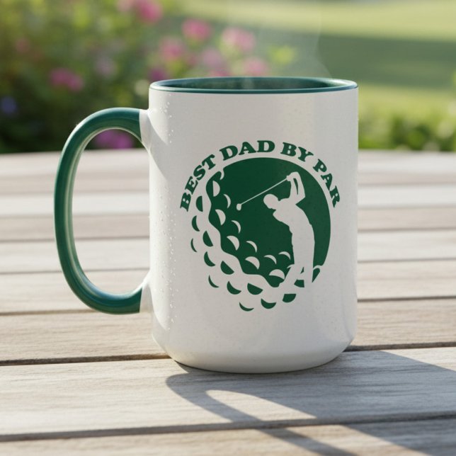 Caneca Melhor Pai Por Par Golfe Moderno (Criador carregado)