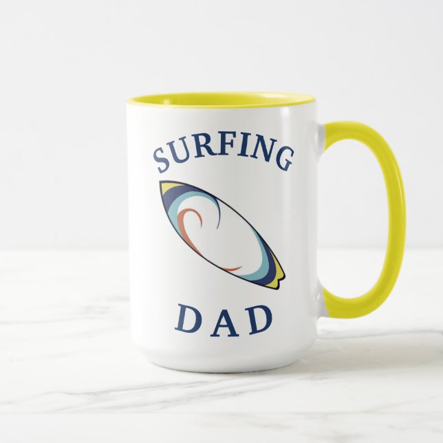 Caneca Melhor PAI SURFING!Dia de os pais (Direita)
