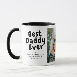 Caneca Melhor Papai do Mundo Colagem de 2 Fotos e Mensage