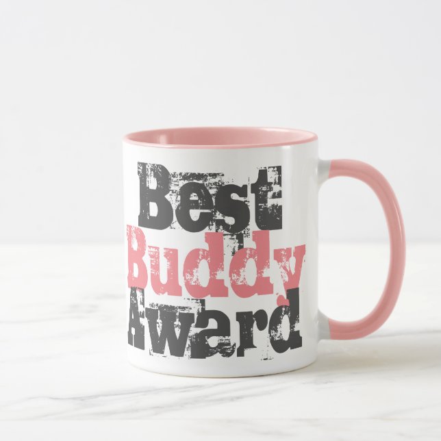 Caneca Melhor Prêmio Amigo em Rosa e Cinza Mug (Direita)