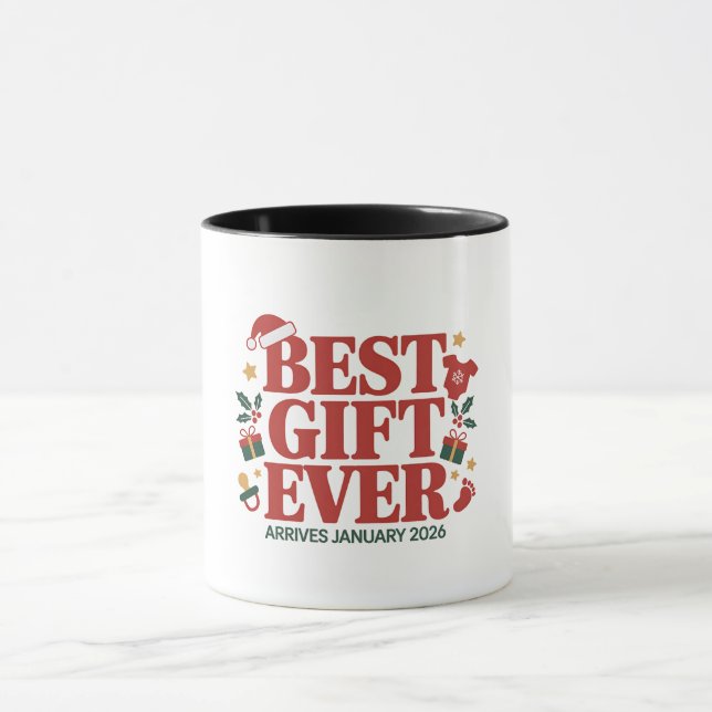 Caneca Melhor Presente Chega em Janeiro de 2026 Casal de  (Centro)