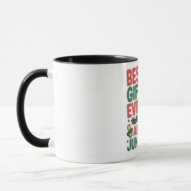 Caneca Melhor Presente de Natal de Todos os Tempos Chega  (Esquerda)