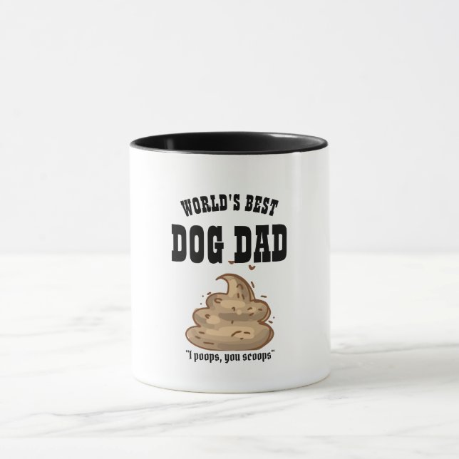 Caneca MELHOR PRESENTE DE PAI DE CACHORRO - Eu Te Aposent (Centro)