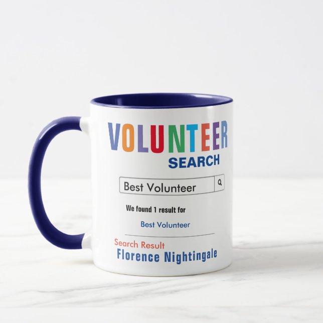 Caneca Melhor Presente de Voluntário Personalizado Engraç (Esquerda)