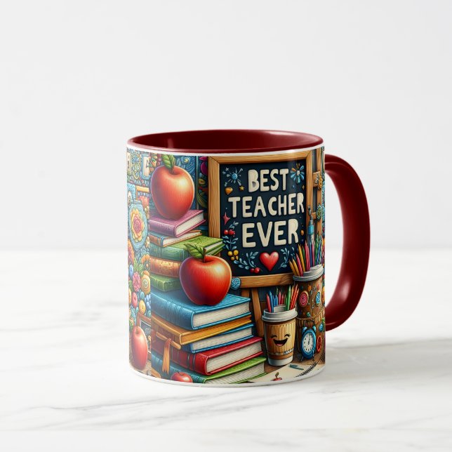 Caneca Melhor Professor de Todos os Tempos (Frente Esquerda)
