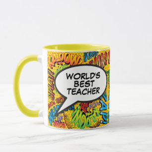 Caneca Melhor Professor de Todos os Tempos Diversão Retro
