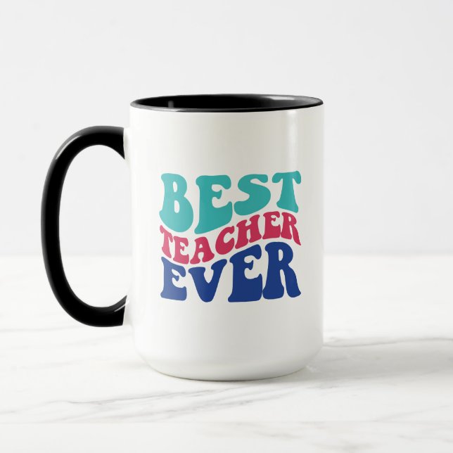 Caneca Melhor Professor de Todos os Tempos Wordart (Esquerda)
