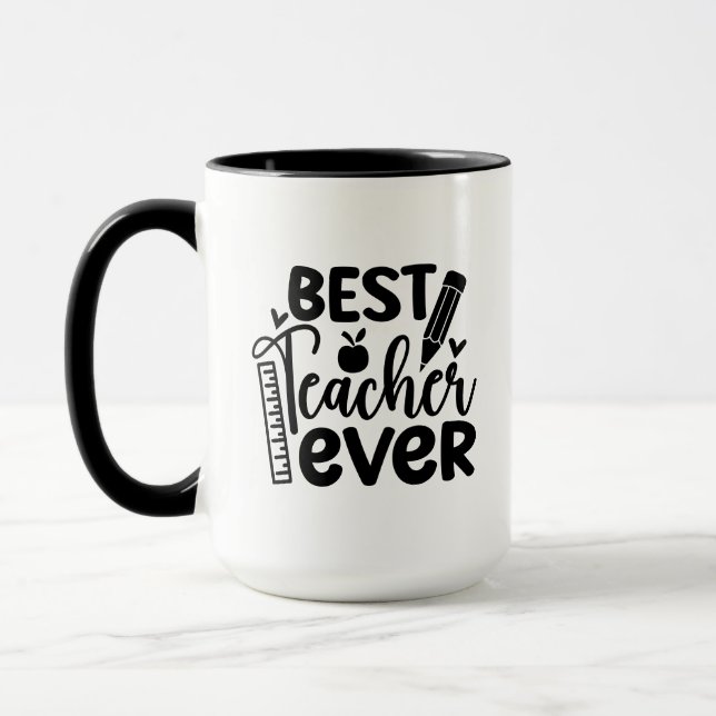 Caneca Melhor Professor de Todos os Tempos Wordart (Esquerda)