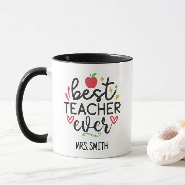 Caneca Melhor Professor de Todos Personalizado (Com Donut)