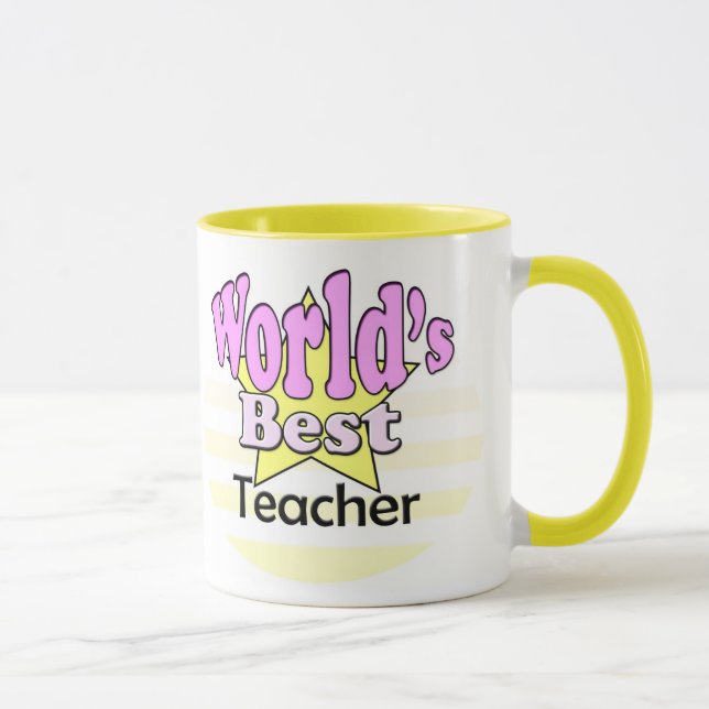 Caneca Melhor Professora do Mundo (Mulher) (Direita)