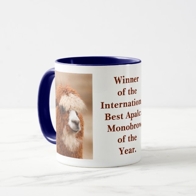 Caneca Melhor Sobrancelha Unida de Alpaca (Frente Esquerda)