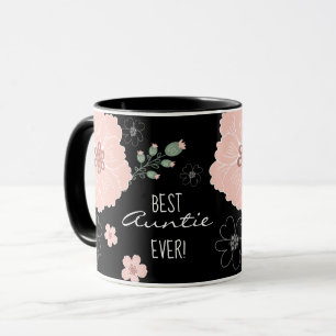 Caneca Melhor Tia Alguma Vez Floral Mug