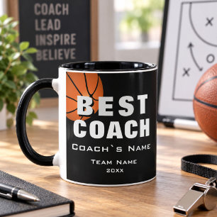Caneca Melhor Treinador de Basquete Obrigado Treinador