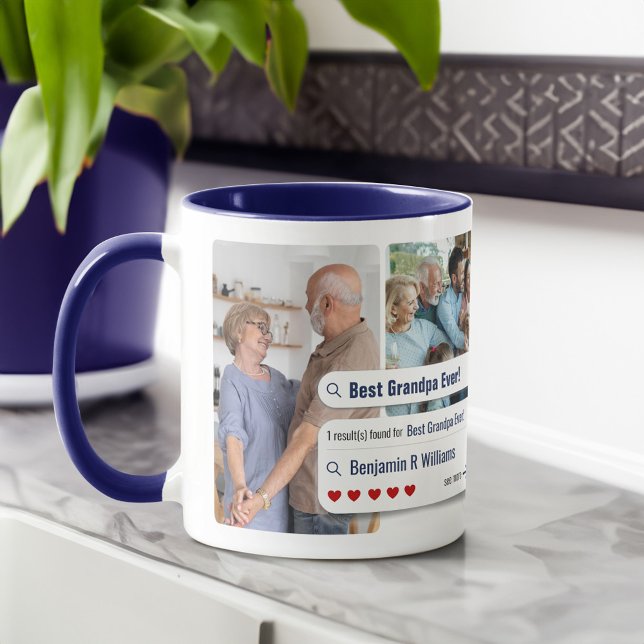 Caneca Melhor Vovô De Pesquisa De Fotografias Resultado D (Funny Best Grandpa Ever Photo Search Engine Result Mug)