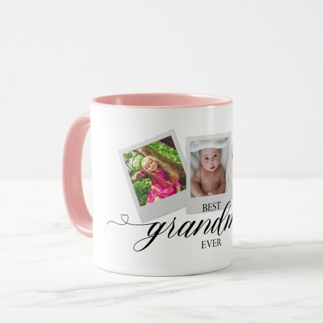 Caneca Melhor Vovó já Personalizada Família de Fotografia (Frente Esquerda)