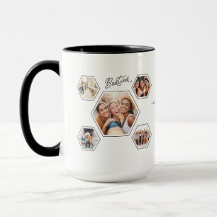 Caneca Melhores Amigas Nome de Dez Fotos e Ano Lembrança 