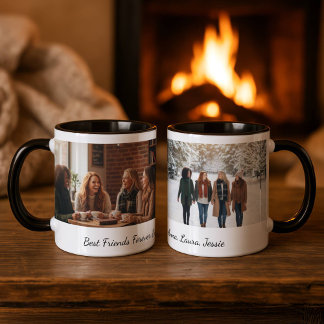 Caneca Melhores Amigos Para Sempre Foto Personalizada Caf