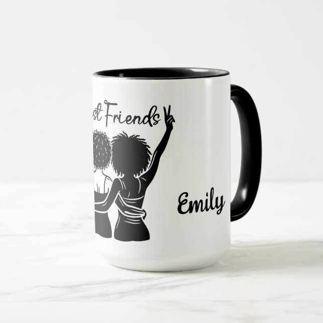 Caneca Melhores Amigos Personalizados (Frente Esquerda)