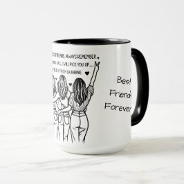 Caneca Melhores Amigos Personalizados para Sempre