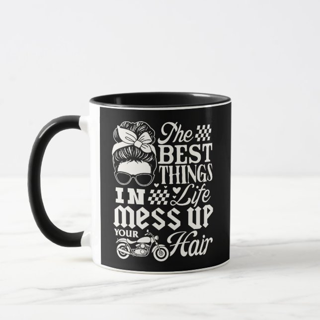Caneca Melhores Coisas da Vida Desmancham o Seu Cabelo Mo (Esquerda)