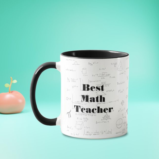 Caneca Melhores Fórmulas e Gráficos de Matemática do Prof (Best math teacher mug perfect for retirement, birthday, teacher appreciation day and Christmas)