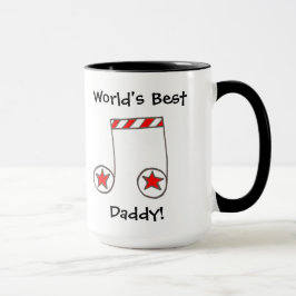 Caneca Melhores presentes no Pai do mundo para a Nota Mus