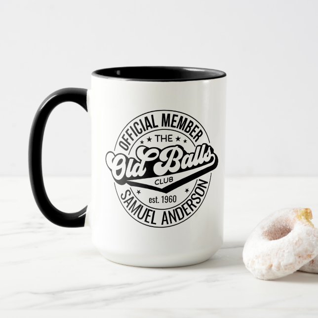 Caneca Membro oficial do Clube das Bolas Antigas Aniversá (Com Donut)