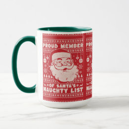 Caneca Membro Orgulhoso da Lista Travessa do Papai Noel