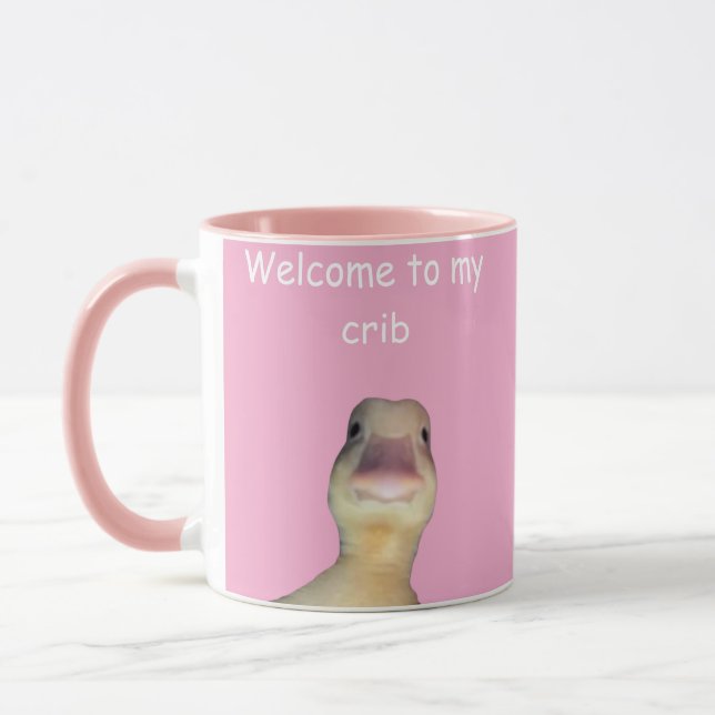 Caneca Meme de Pato Engraçado – “Bem-vindo ao Meu Quarto” (Esquerda)