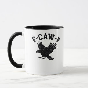Caneca Meme F-Caw-F Divertido Tendência