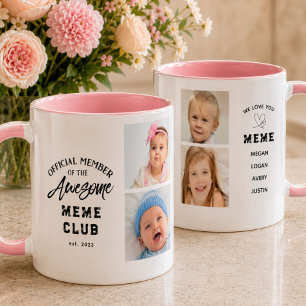 Caneca MEME Incrível Colagem de Fotos