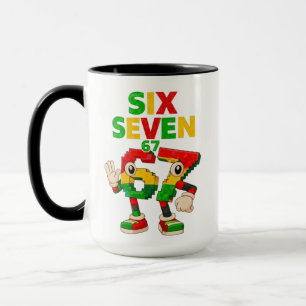 Caneca Meme Infantil 67 Seis Sete 6 7 História Negra, cri