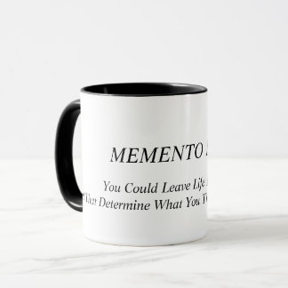 Caneca Memento Mori. Pense e diga e faça por esta mensage