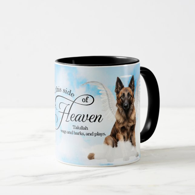 Caneca Memorial Personalizado Pet do Anjo Tervuren Belga (Frente Esquerda)